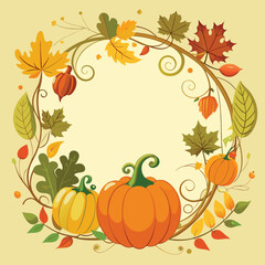 Stylized Pumpkins A Black and Orange Pair for Halloween or Autumn Designs