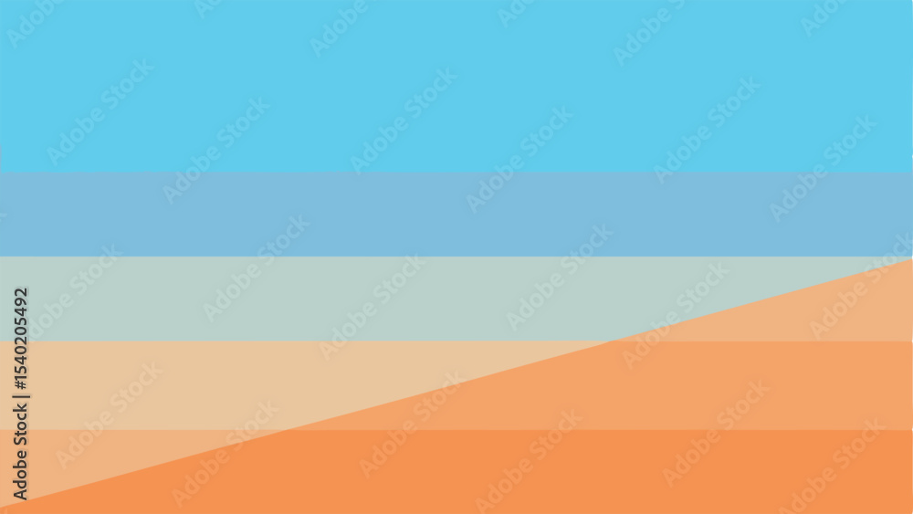 Poster abstract composition with colorful geometric shapes and gradients on a white background