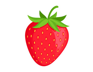 Obraz premium An icon of strawberry isolated on a transparent background. illustration, clip art, png.