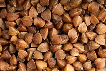 Raw buckwheat background