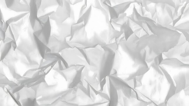 Paper crumple effect video, white texture animation, Stop motion animated paper texture background