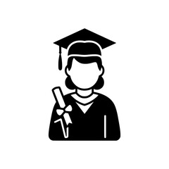 graduate student icon vector