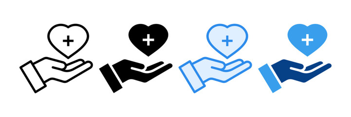 Health Insurance Icon Set Multiple Style Collection