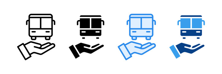 Commuter Benefits Icon Set Multiple Style Collection