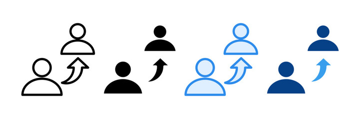 Referral Program Icon Set Multiple Style Collection