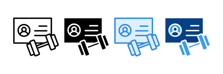 Gym Membership Icon Set Multiple Style Collection