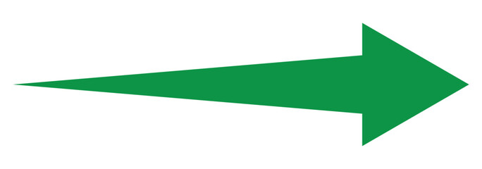 Large arrow pointing right. Long straight line arrow icon. Bold thine long arrow. Vector illustration. 