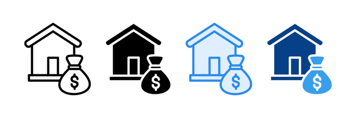 Home Expense Icon Set Multiple Style Collection