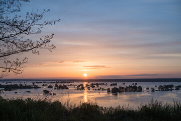 sunrise over the river