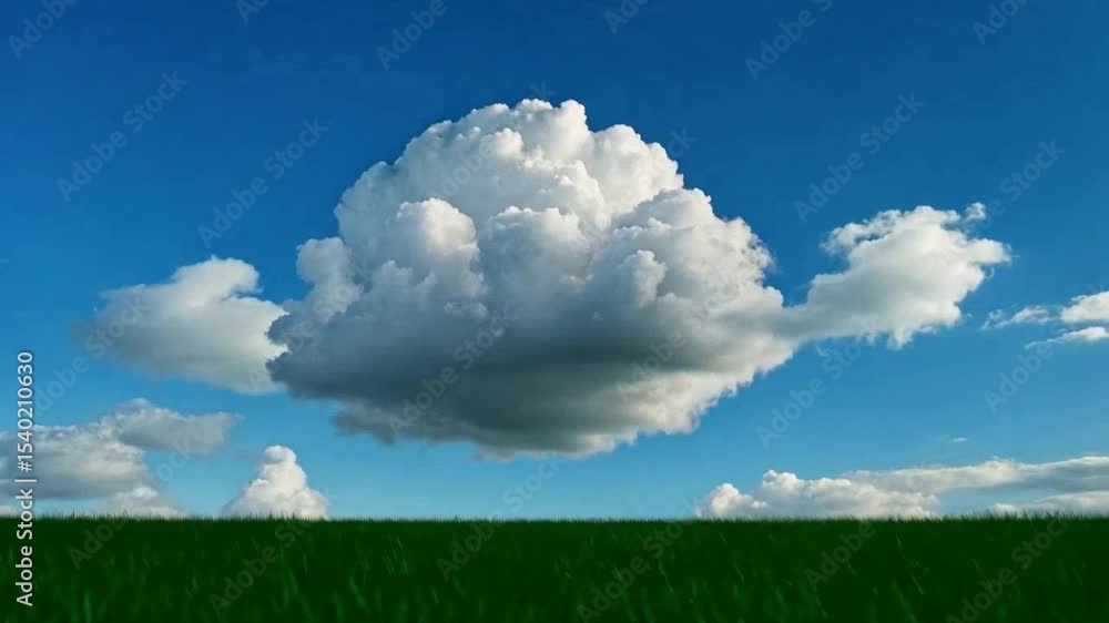 Aufkleber majestic cloudscape: a vivid capture of a captivating cloud formation gracefully floating against a 