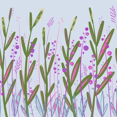 lavender flowers seamless pattern