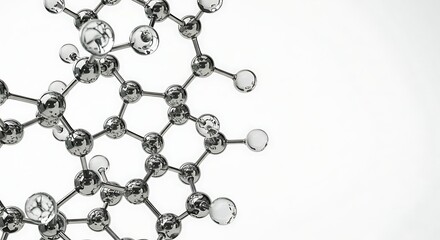 Detailed 3D Model of a Metallic Molecular Structure