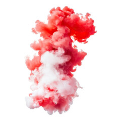 Fototapeta premium Stunning Red and White Ink Cloud Abstract Art Background