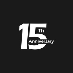 anniversary logo design, 15th anniversary, symbol, icon, party, logo design for 15th anniversary, vector, success, illustration, birthday, symbol, background, year, congratulation, greeting, invitatio