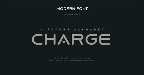 Creative modern technology alphabet fonts. Abstract typography urban sport, techno , fashion, digital, future creative logo font. vector illustration