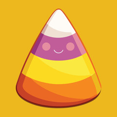 Cute Cartoon Candy Corn Seamless Pattern Design