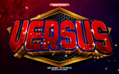 Versus 3D editable text effect