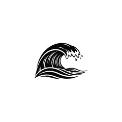 sea waves silhouette