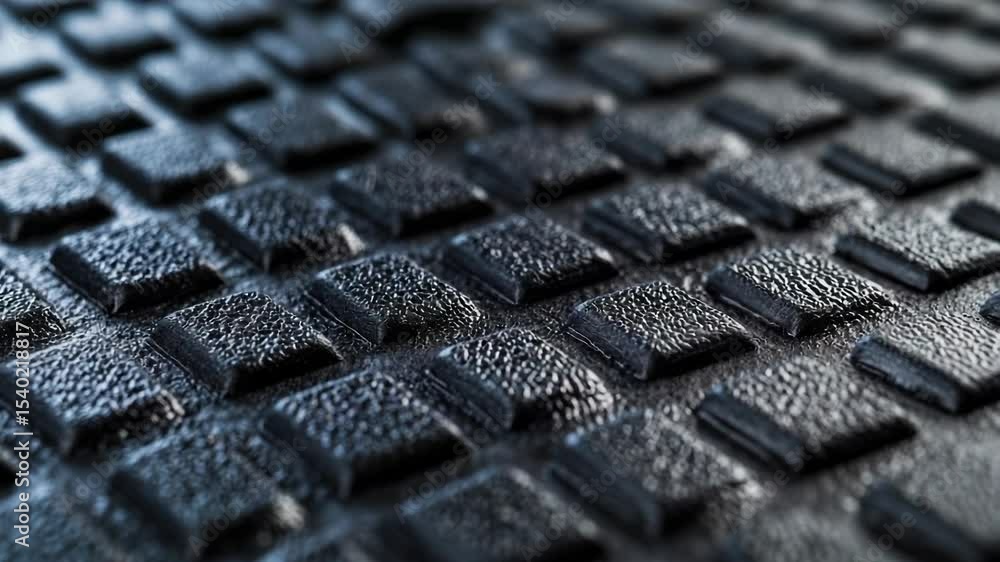 Aufkleber a close-up shot of a black textured surface, suitable for use in product design or technology-relate