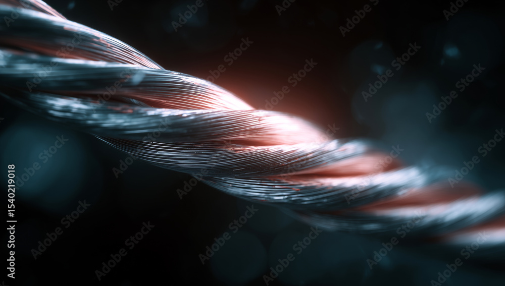 Aufkleber This visual highlights the intricate structure of a wire made from shape memory alloys, showcasing the properties that allow for adaptive transformations and innovative applications in technology.