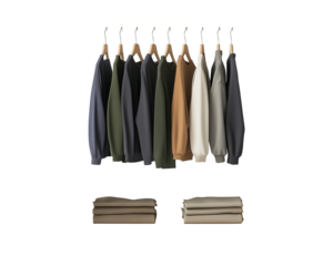 Men clothing hanging on rack