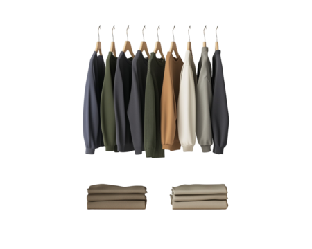 Men clothing hanging on rack