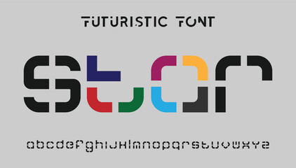 Creative modern technology alphabet fonts. Abstract typography urban sport, techno , fashion, digital, future creative logo font. vector illustration