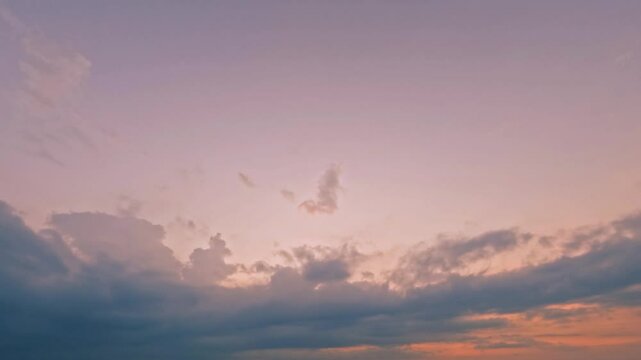 timelapse clip of light clouds at sunrise after the rain for forecast