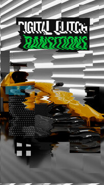 Digital Glitch Transitions (Vertical)