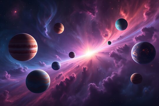 Outer space planets and nebula wallpaper background for desktop and mobile hd wallpaper space theme