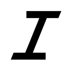 Italic text icon vector illustration