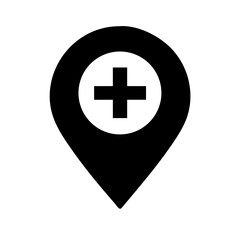 Obraz premium Location cross icon vector illustration