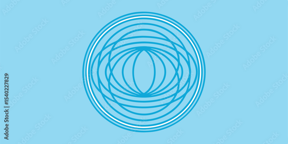 Poster abstract blue circular pattern design element. abstract blue background with circles
