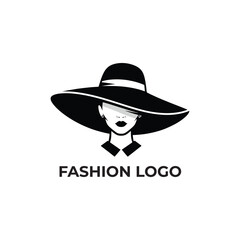 girl with hat logo fashion