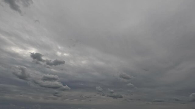 timelapse of massive grey snow or rain clouds