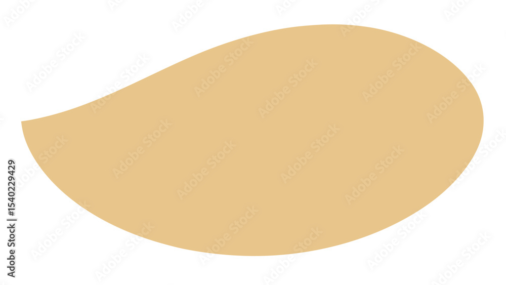 Poster abstract illustration featuring a beige shape with transparent background element