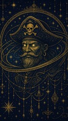Mystical pirate cosmic art