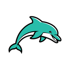 dolphin isolated on white