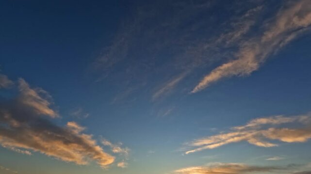 timelapse of fluffy clouds at sundown after the rain for forecast
