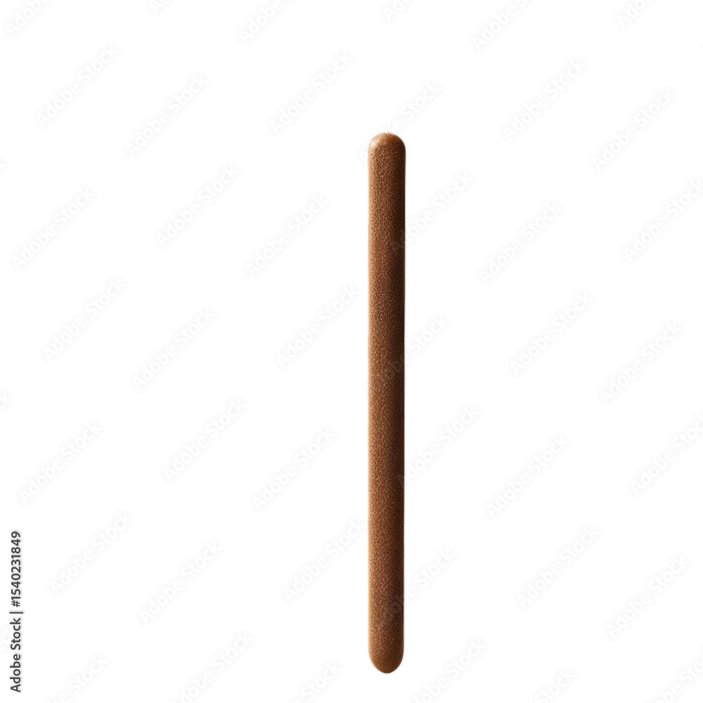 Poster a small coffee stirrer stick (touillette), isolated on a empty plain background
