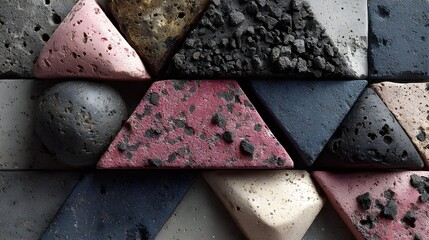 Infuse Modern Interiors with Charcoal and Blush Geometric Compositions Framed as Eye-Catching Canvas Wall Art