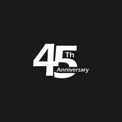 anniversary logo design, 45th anniversary, symbol, icon, party, logo design for 45th anniversary, vector, success, illustration, birthday, symbol, background, year, congratulation, greeting, invitatio