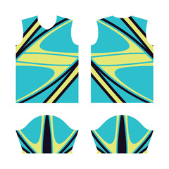 Modern sports jersey design, dynamic colors and geometric patterns, perfect for soccer, cycling, for teams or personal sports apparel