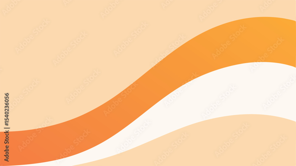Poster abstract orange and beige wave shapes with transparency for design projects