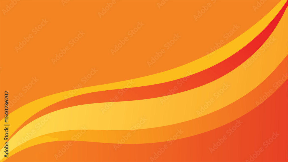 Poster abstract orange wave background with layered warm tones design element