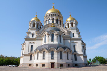 Ascension Cathedral (Voznesensky Military All-Cossack Cathedral) close-up on a sunny May day. Novocherkassk. Rostov Oblast, Russia