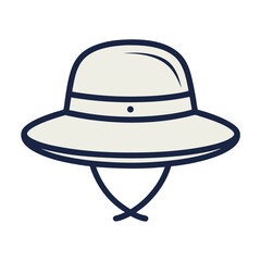 Elegant depiction of a pith helmet 