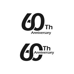 anniversary logo design, 60th anniversary, symbol, icon, party, logo design for 60th anniversary, vector, success, illustration, birthday, symbol, background, year, congratulations, greeting, invitati
