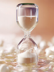 白い砂の砂時計