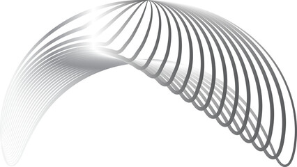 Obraz premium Circle and liquid shapes with dynamic metallic glowing silver, tech, innovation, science